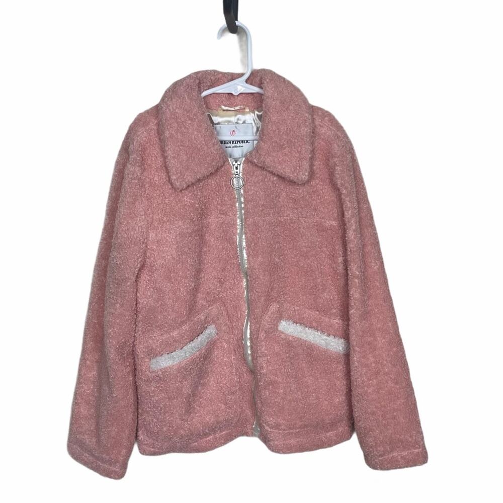 Urban Republic Teddy Faux Fur Zip Front Jacket M